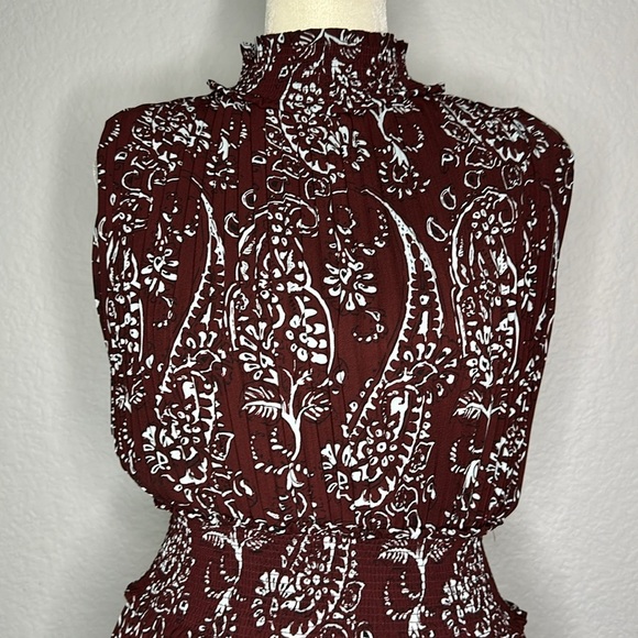 Nanette Lepore Mock Neck Sleeveless Sheath Dress with Pleated Skirt 2 - Picture 3 of 11